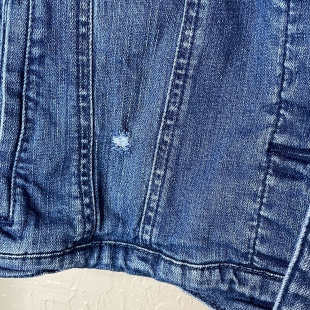 Tommy Hilfiger Unisex Medium Wash Trucker Denim Jean Jacket‎ Size XXL - Picture 3 of 8